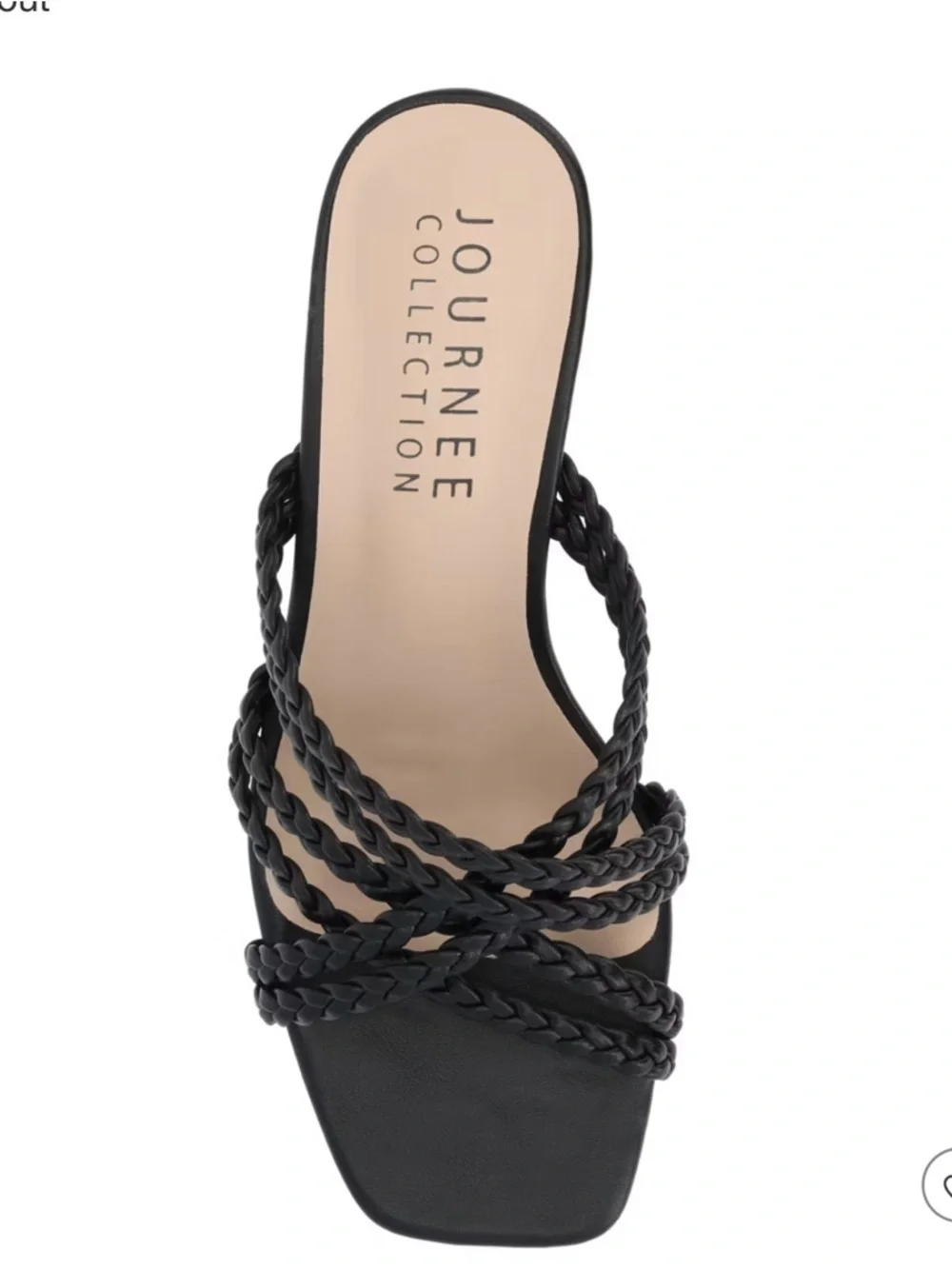 New Journee Collection Women's Baylen Braided Strap Slip On Wedge Sandals 9.5